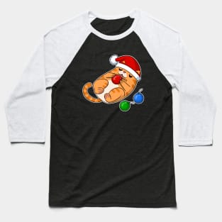 Napping Christmas Baseball T-Shirt